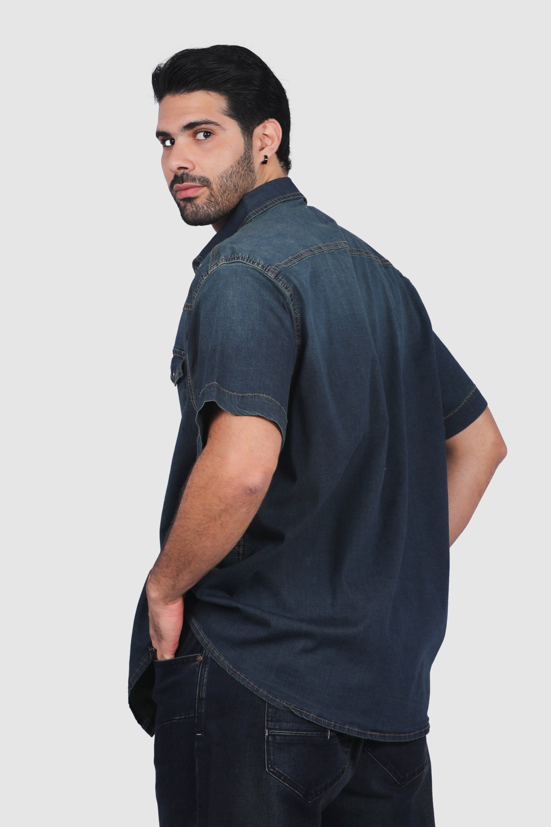 North 56°Denim Shirt W/Stretch
