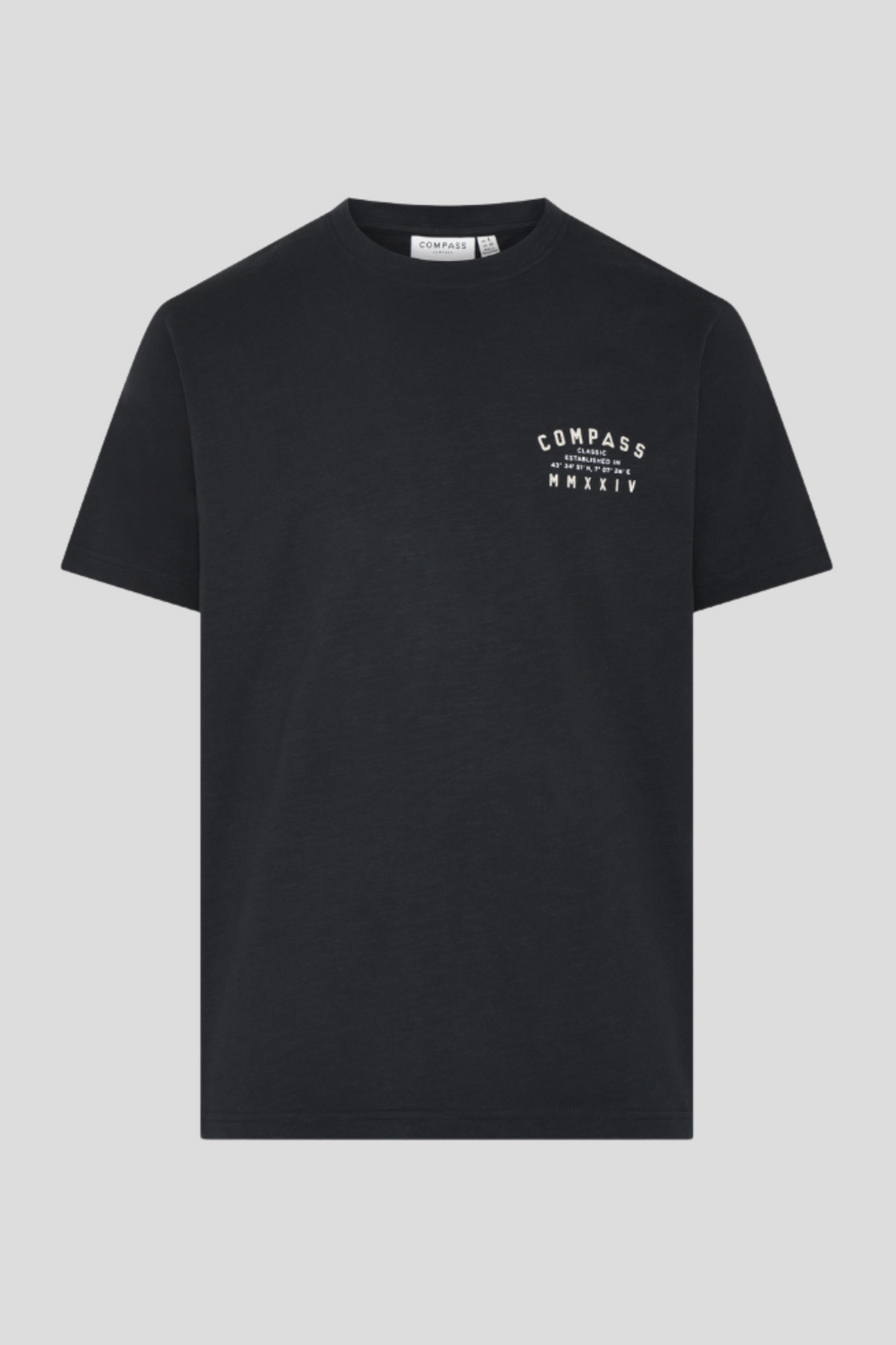 Compass Black T-Shirt S/S