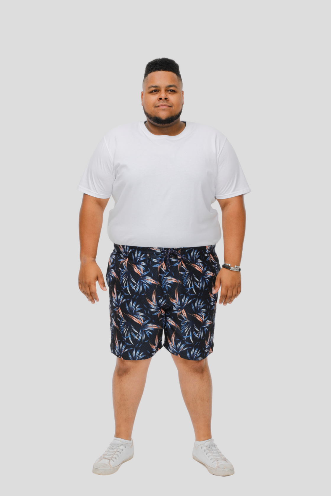 D555 Hawaiian Printed Swim Short
