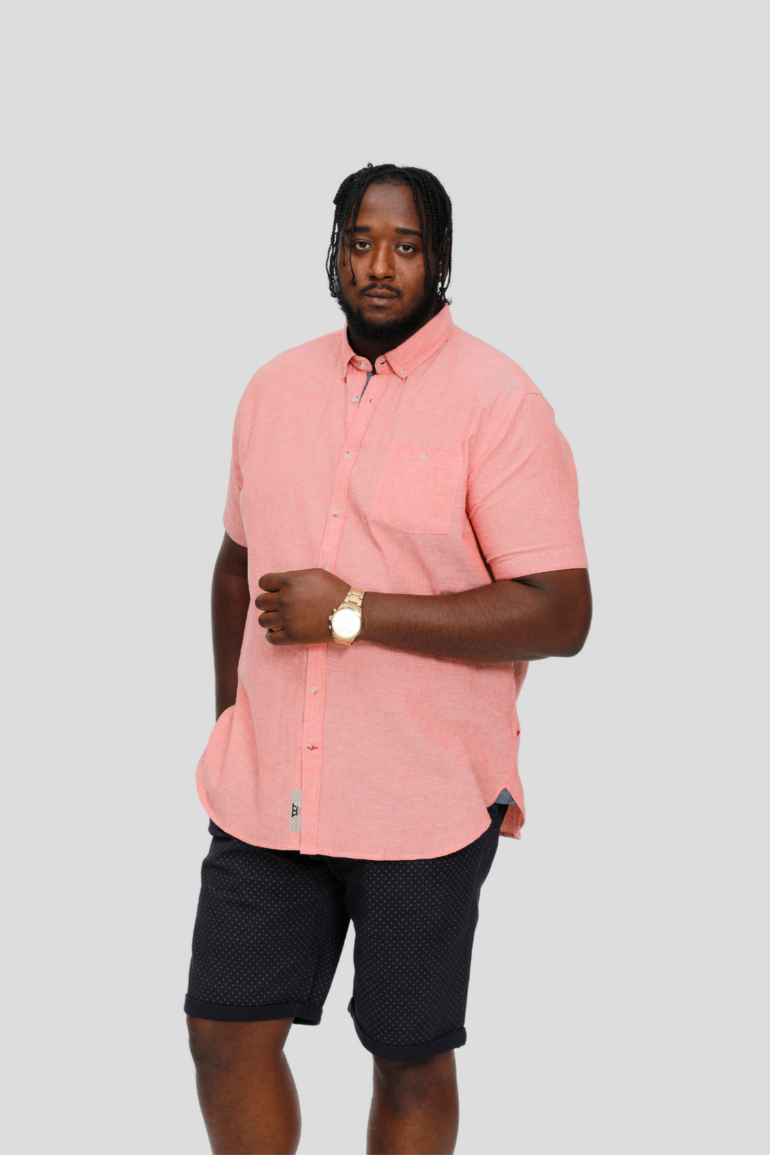 Duke Peach Linen Shirt