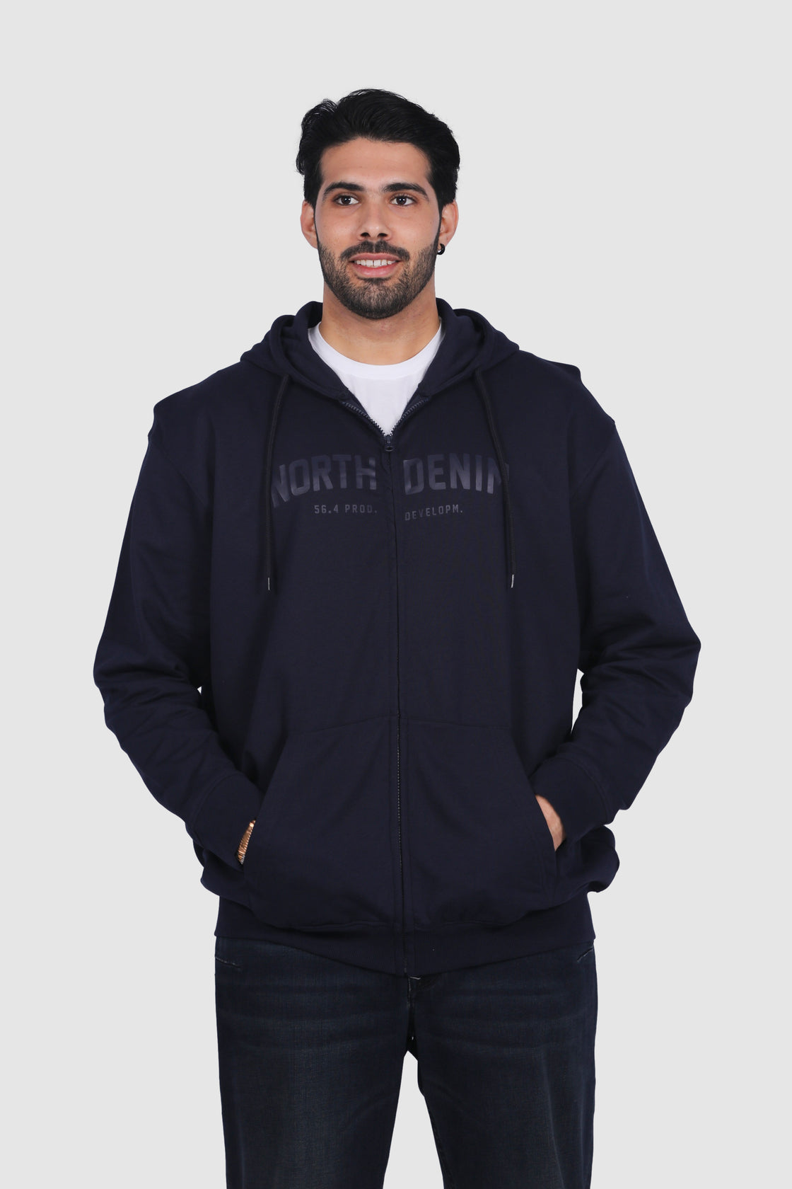 North 56°Denim Hooded Sweat Full Zip