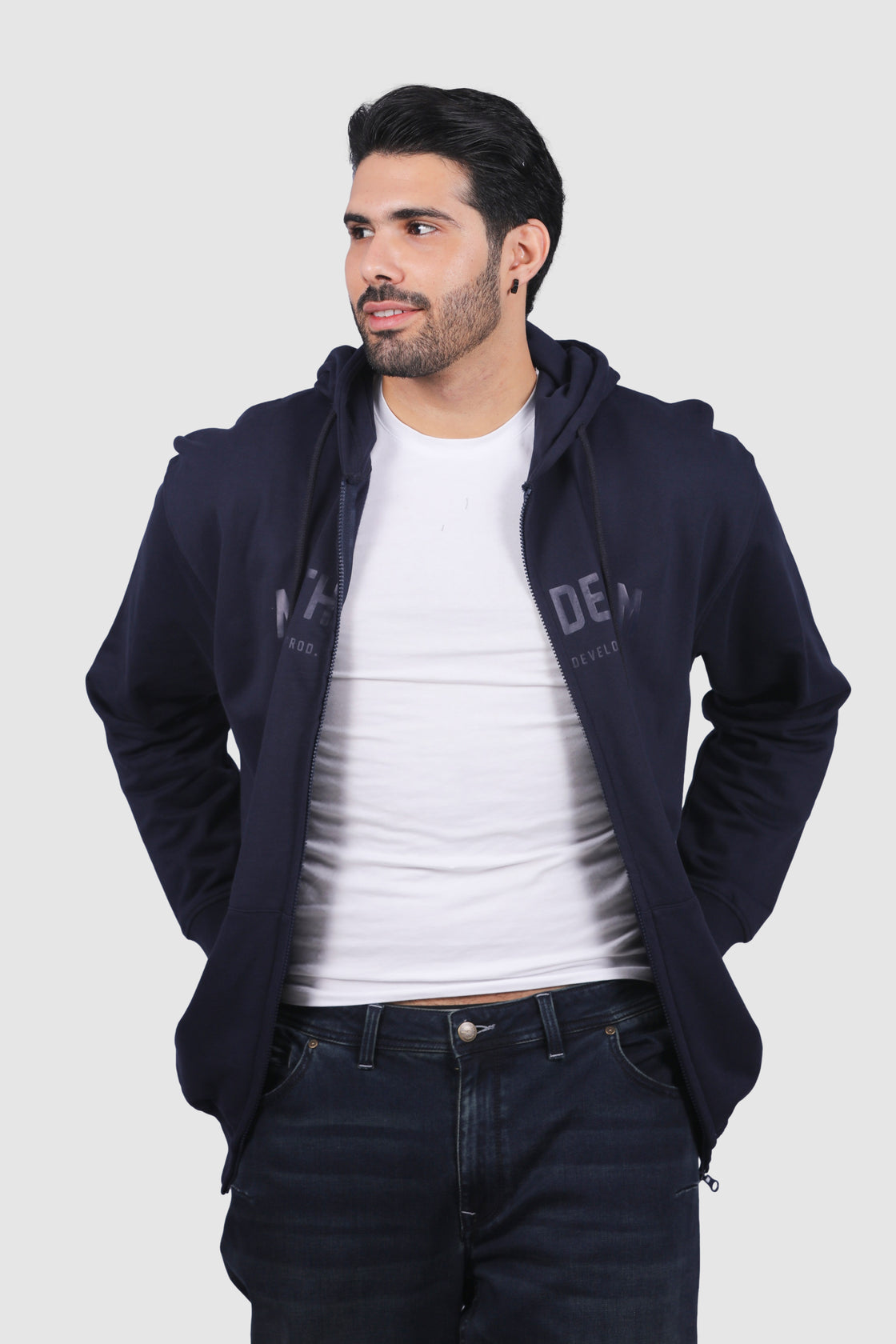 North 56°Denim Hooded Sweat Full Zip
