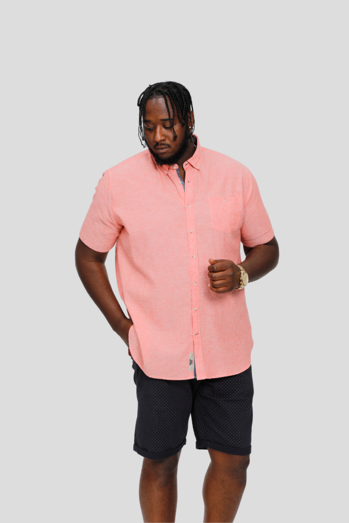Duke Peach Linen Shirt