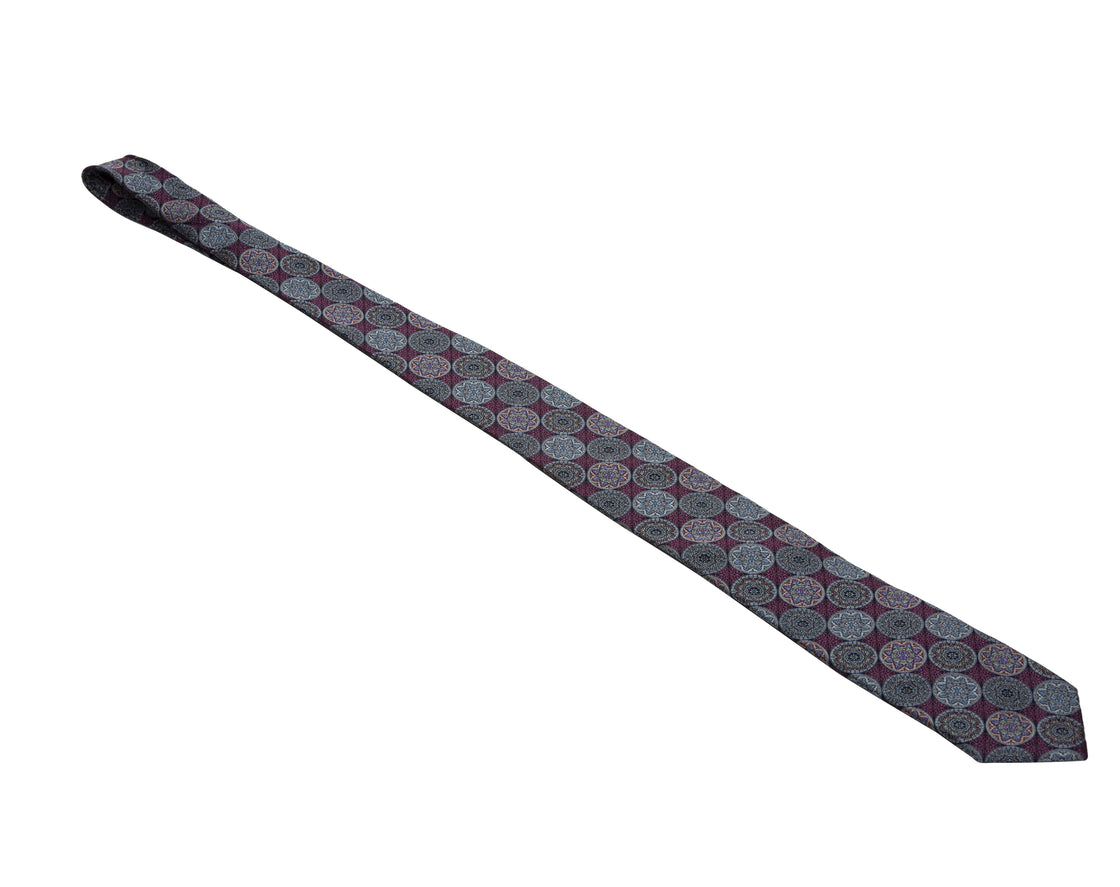 XMI Platinum Floral Pattern Tie