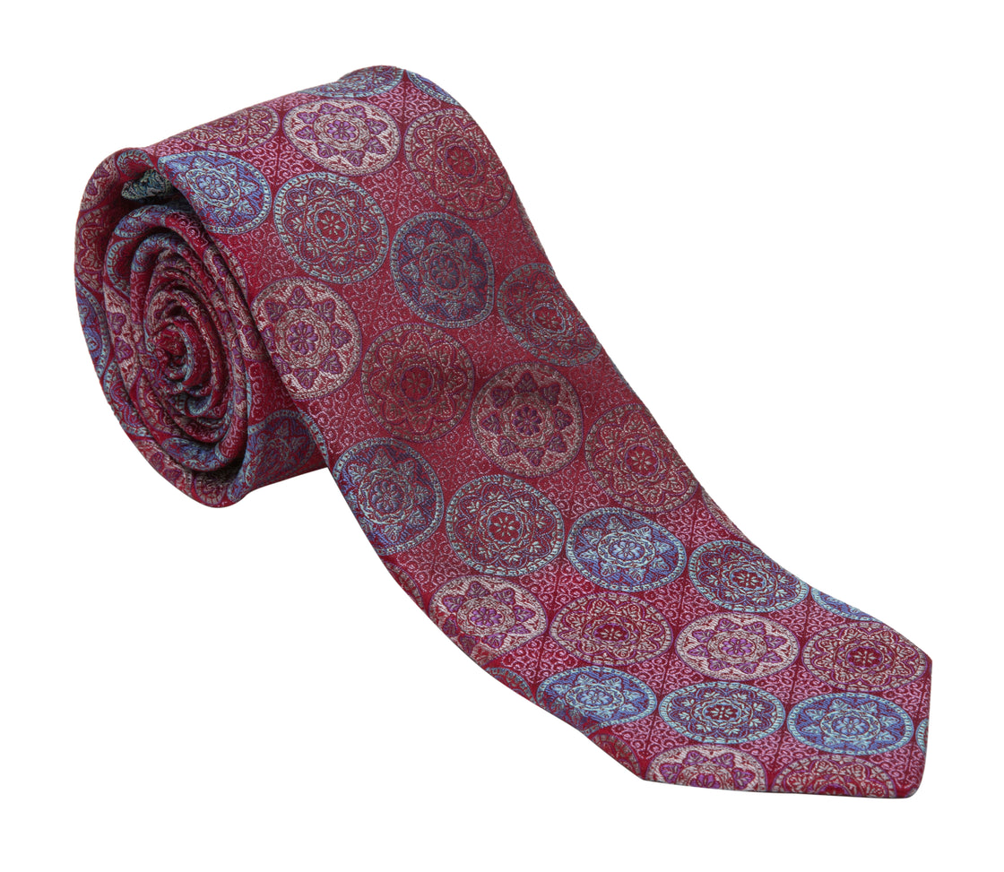 XMI Platinum Floral Pattern Tie