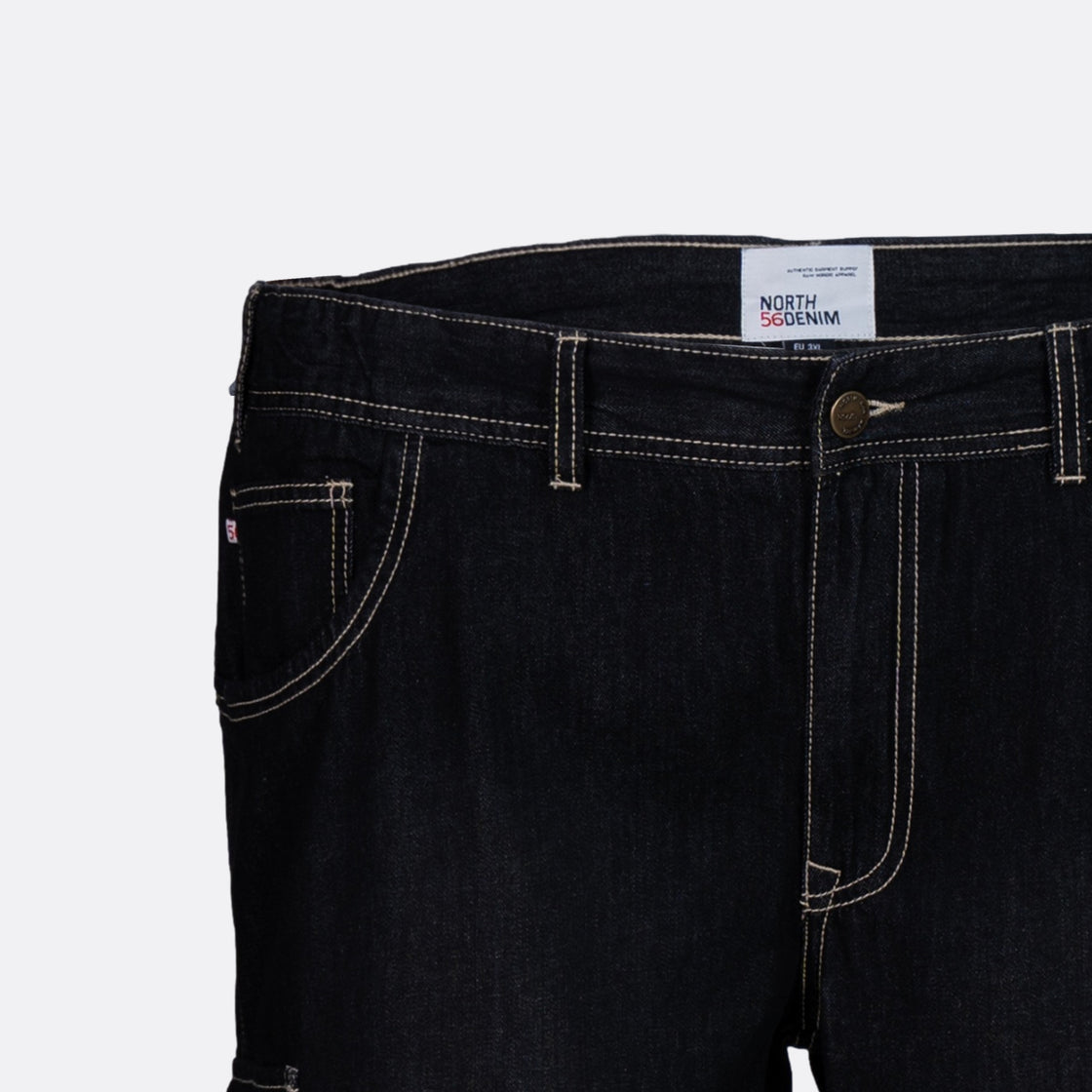 North 56°4 Black Cargo Shorts