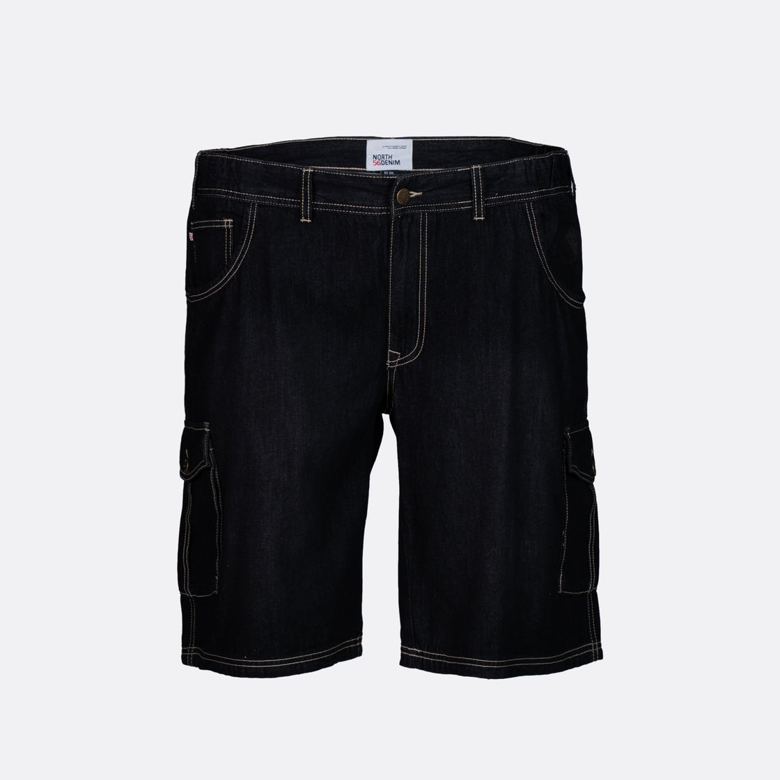 North 56°4 Black Cargo Shorts