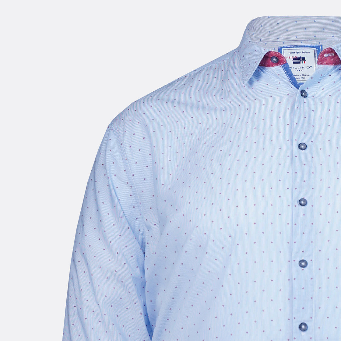Pattern Contrast Milano Italy Shirt