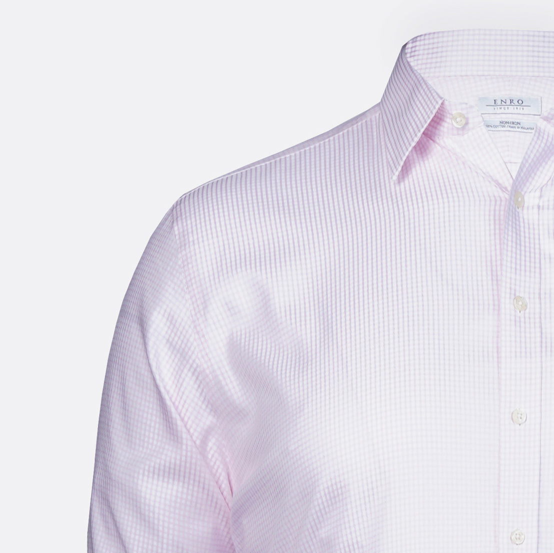 Gingham Pattern Enro Cotton Shirt