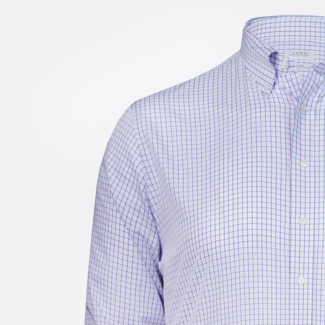 Graph Checkered Enro Cotton Shirt
