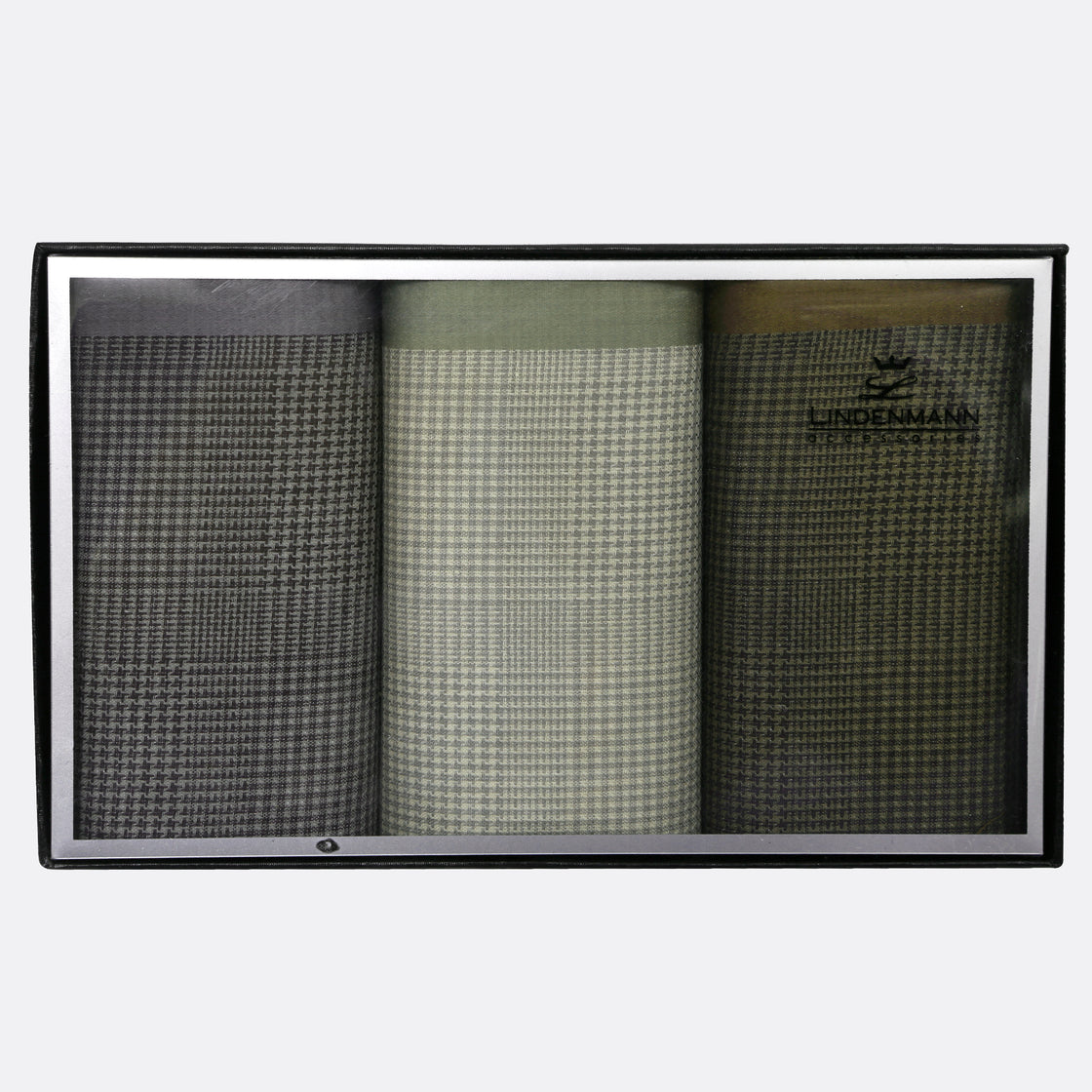 Lindenmann Houndstooth Cotton Handkerchiefs - Set of 3