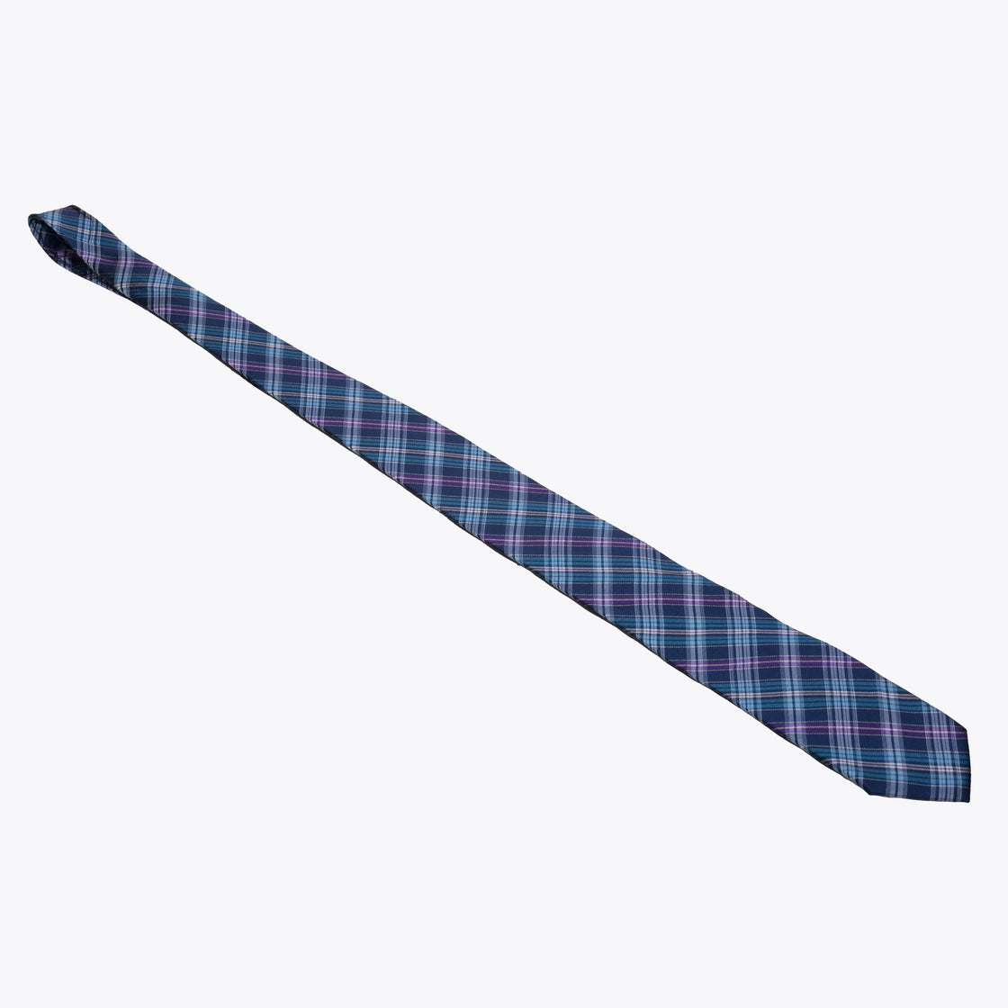 XMI Platinum Plaid Checkered Pattern Tie