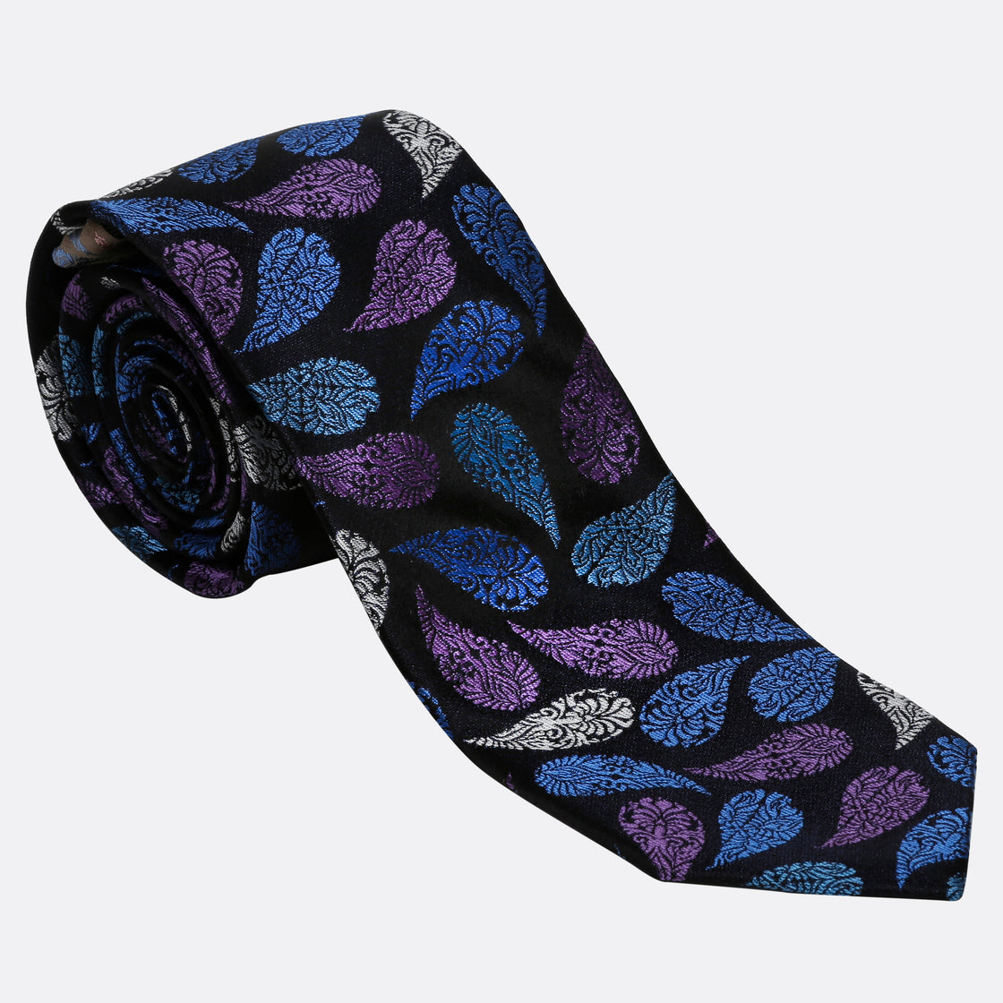 XMI Platinum Teardrop Pattern Tie