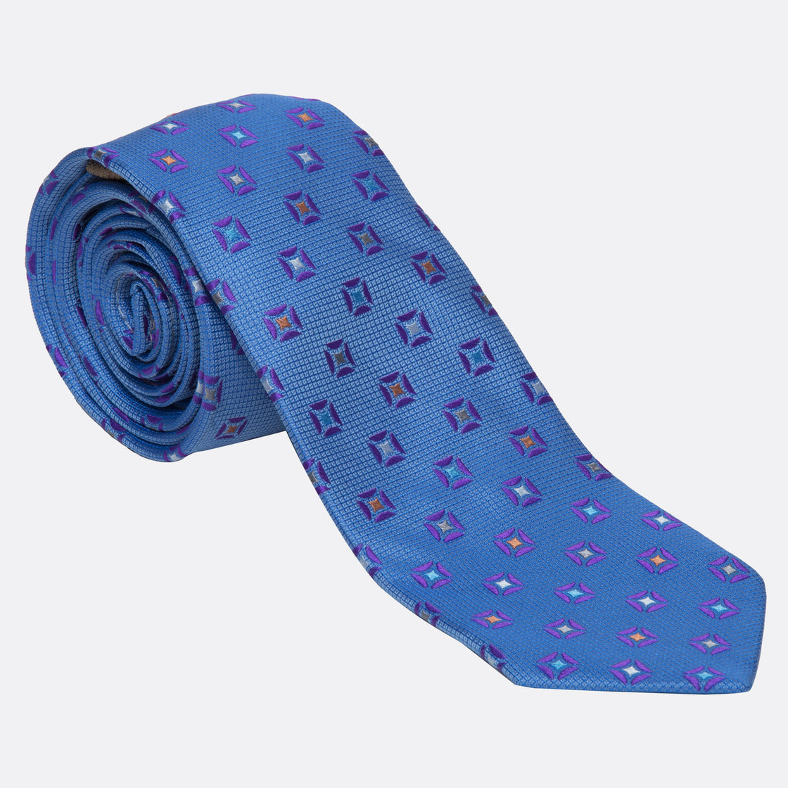 XMI Platinum Geometric Pattern Tie