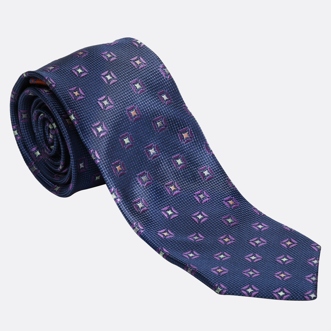 XMI Platinum Geometric Pattern Tie