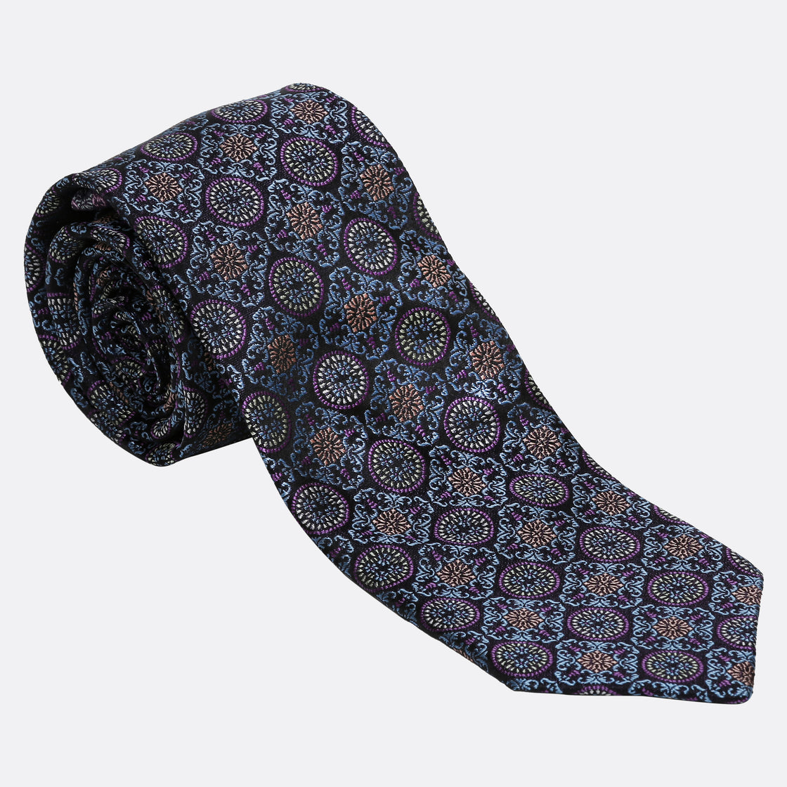 XMI Platinum Lattice Pattern Tie