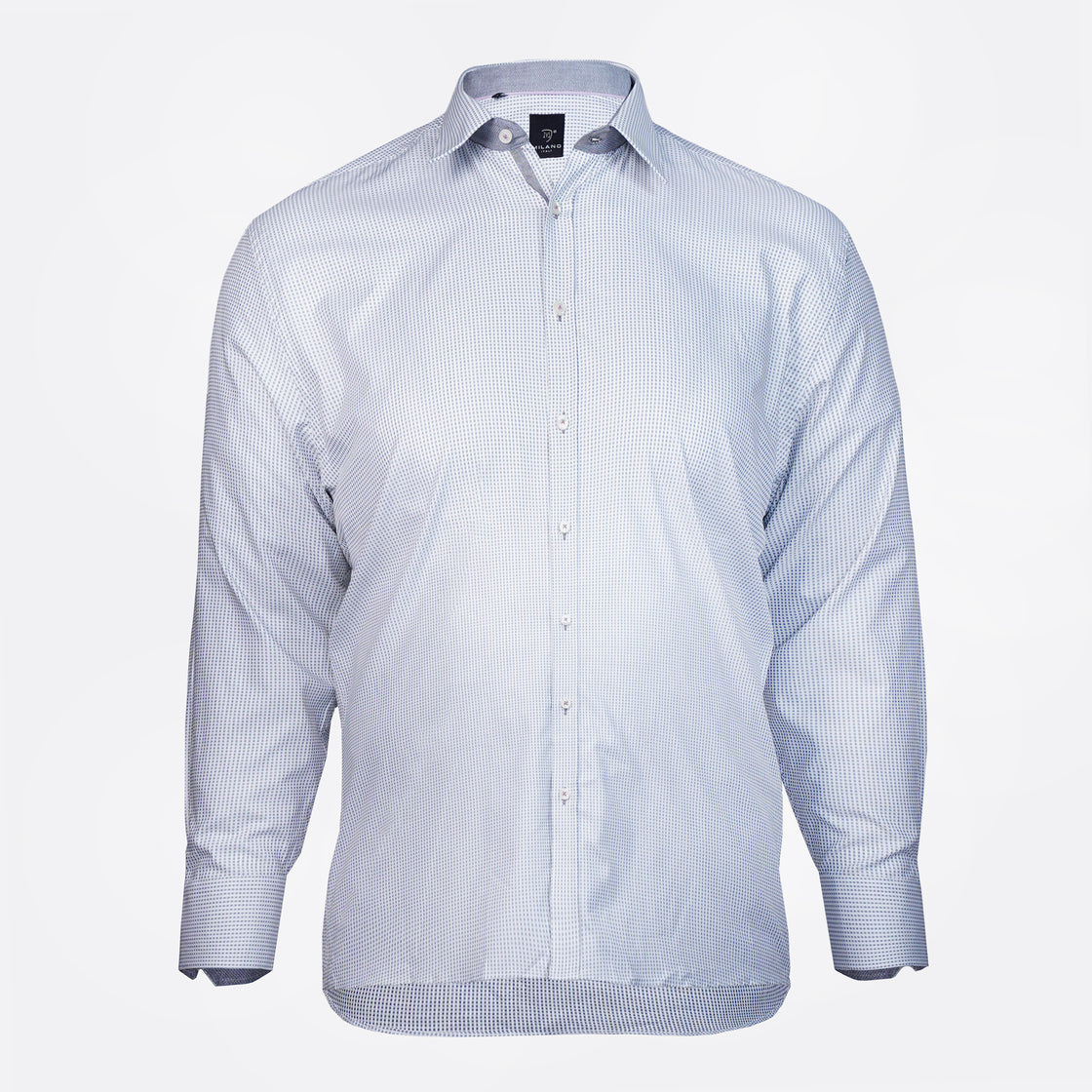 Dotted Pattern Contrast Milano Italy Shirt