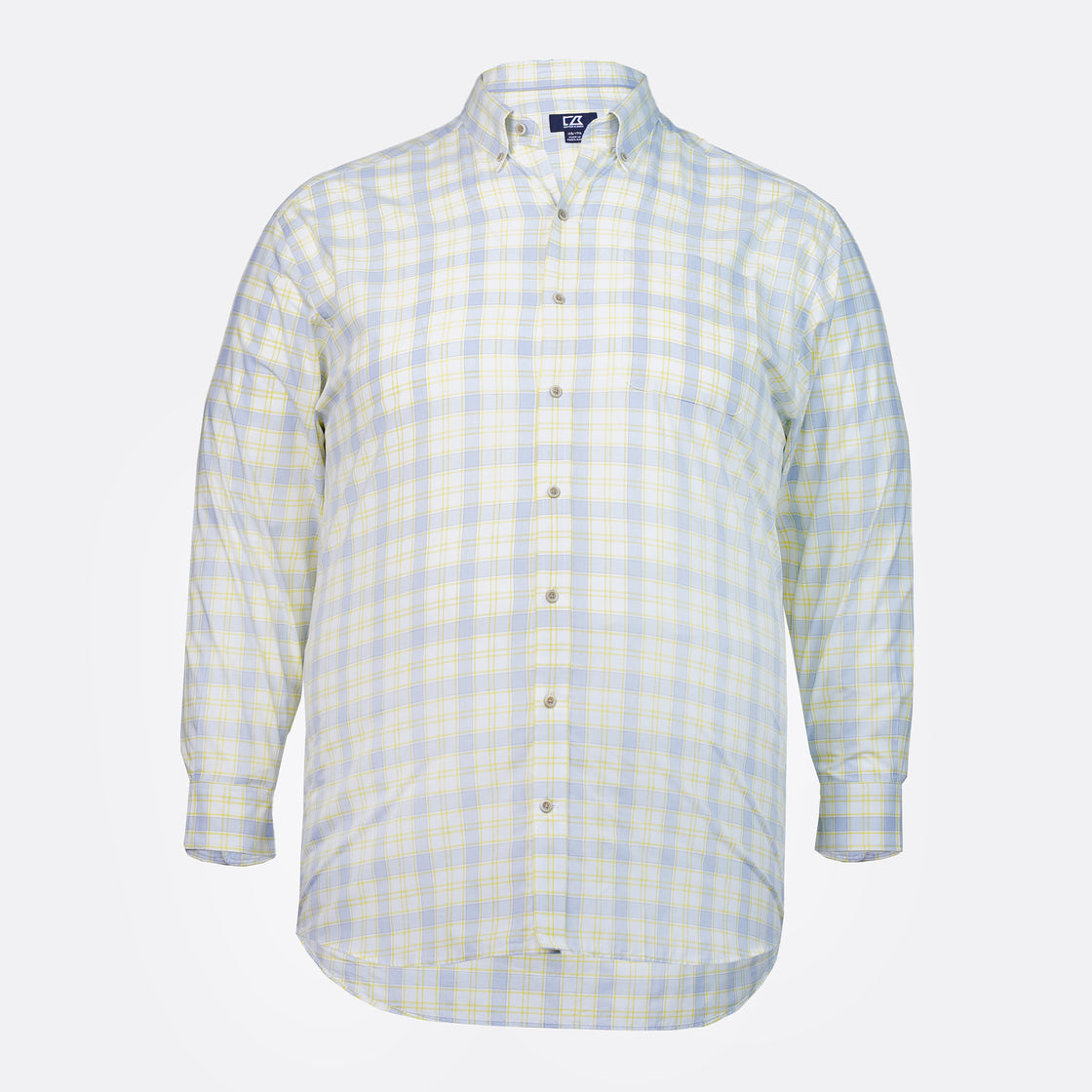 Cutter & Buck Yellow Tartan Plaid Shirt