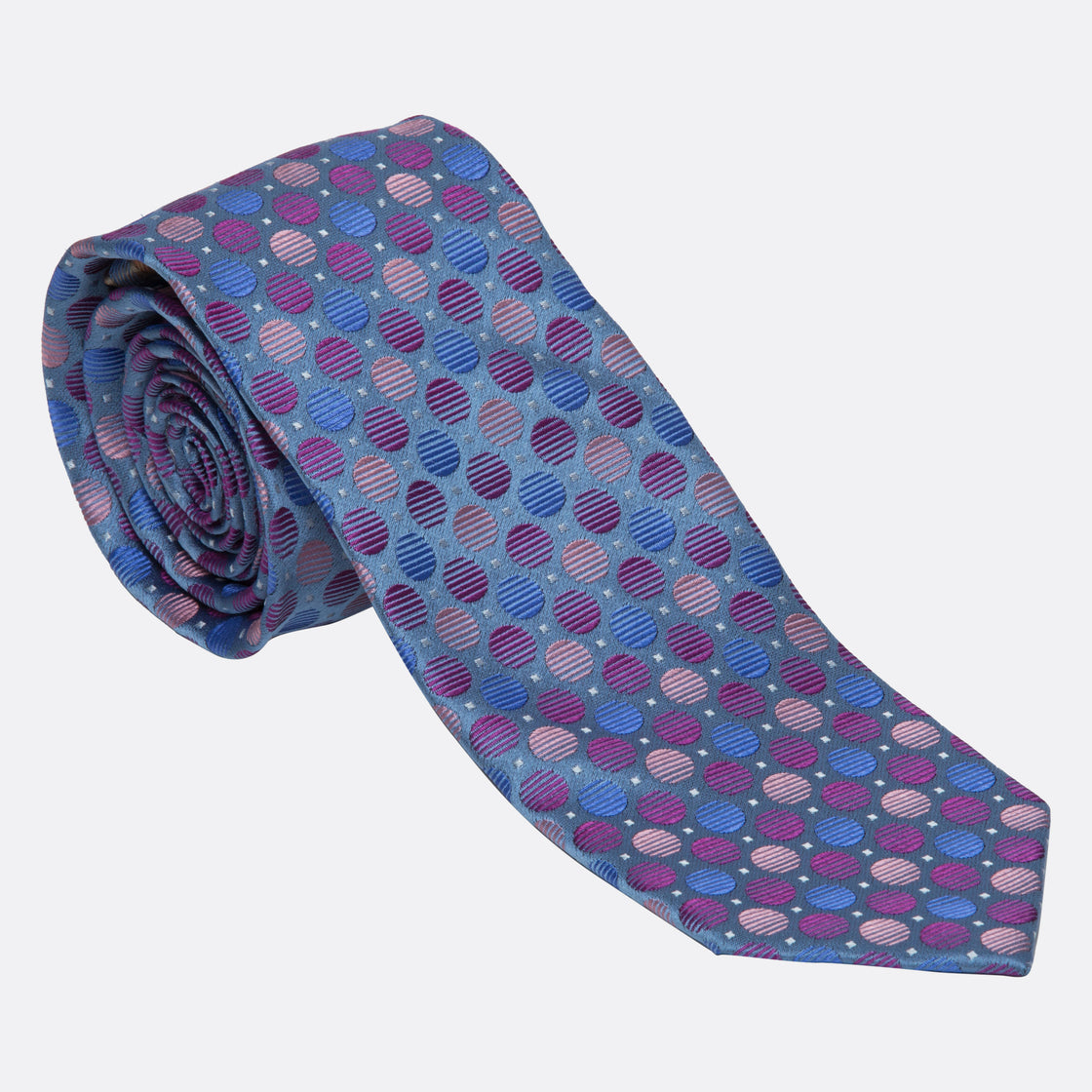 XMI Platinum Polka Dot Pattern Tie