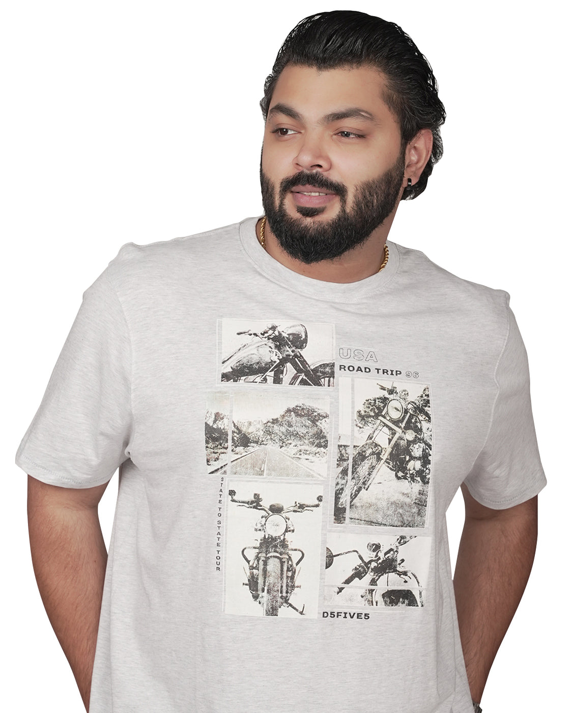 Biking Trip Graphic Print T-Shirt by D555