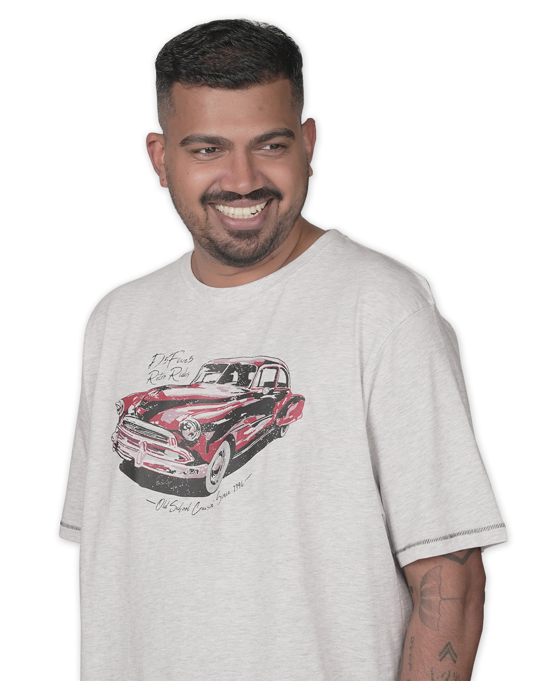 Vintage Car Graphic Print T-Shirt by D555