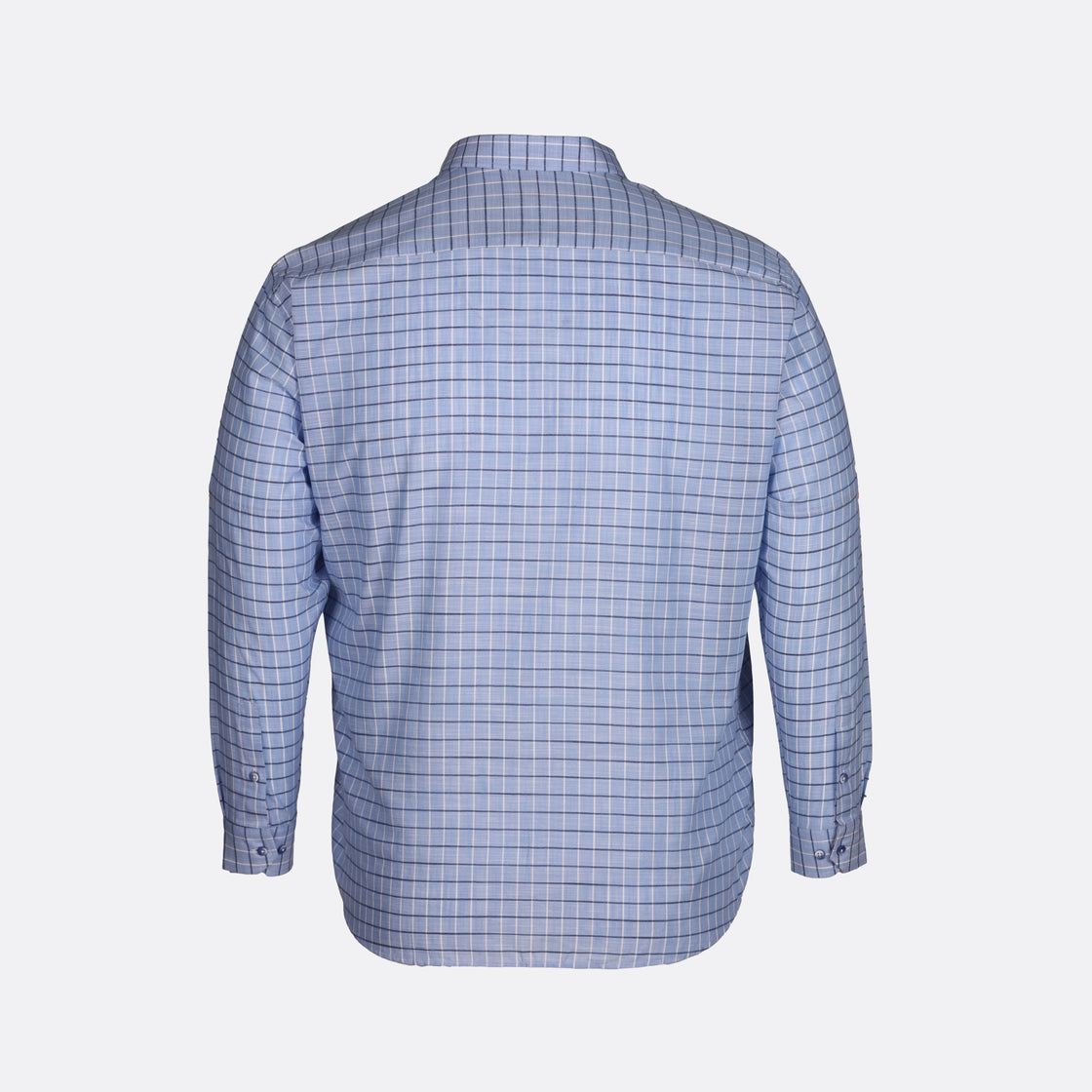 Milano Italy Windowpane Checkered Long Sleeve Shirt